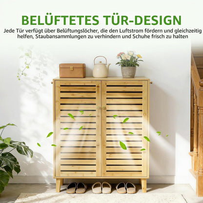 Schuhschrank mit 5 Ablagen & 2 Türen – Schuhregal für Flur & Diele