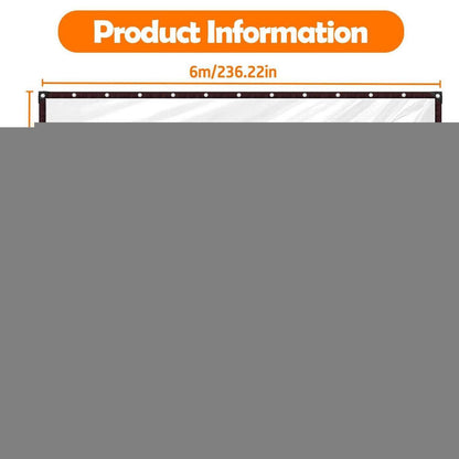 Transparente Plane 3x6m mit Ösen, wetterfest & reißfest