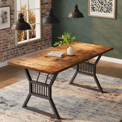 Industrietisch Esstisch Holz Metall 180x75x74 cm Retro Schwarz