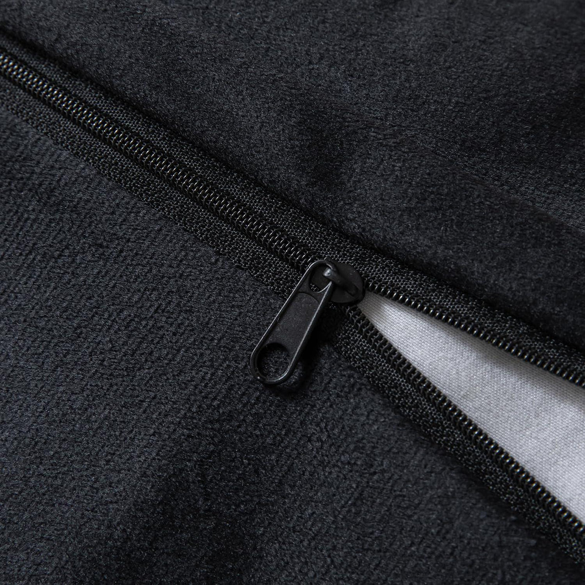 2x Kissenbezug Chenille 45x45 Schwarz – Weicher Samtzauber