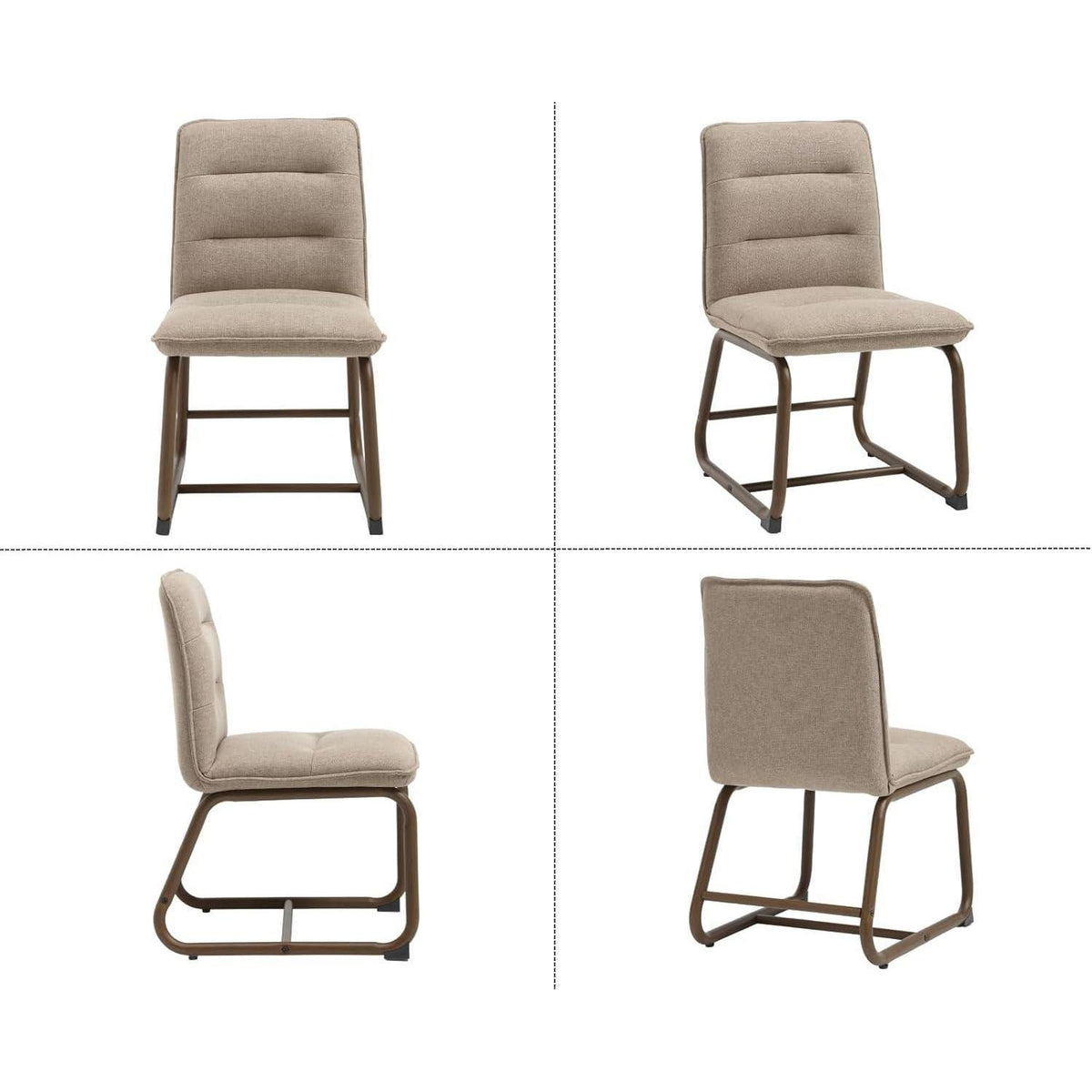 Esszimmerstühle Set 4er – Moderne Polsterstühle mit Metallgestell
