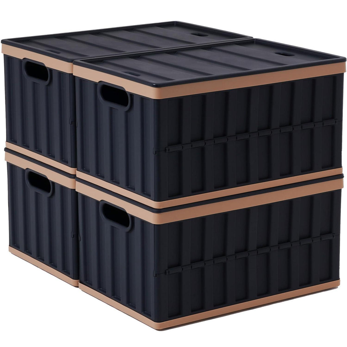 4er Set Faltbare Aufbewahrungsboxen 64L – Stabil & Vielseitig