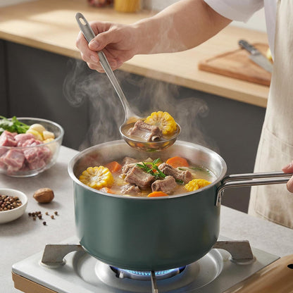 Edelstahl Kochgeschirr-Set Keramikbeschichtet, Grün
