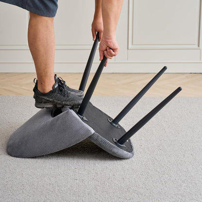 Runder Esstisch Set mit 4 Cord-Stühlen – Modernes Esszimmer Set