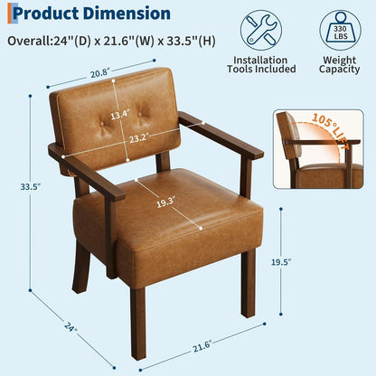 Lounge Sessel Braun – Bequemer Wohnzimmerstuhl in Lederoptik