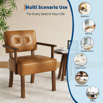 Lounge Sessel Braun – Bequemer Wohnzimmerstuhl in Lederoptik