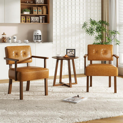 Lounge Sessel Braun – Bequemer Wohnzimmerstuhl in Lederoptik