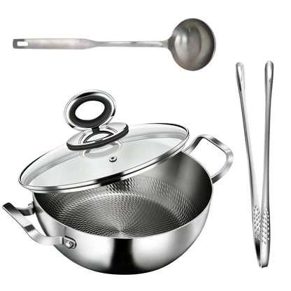 Titan Schmorpfanne 30cm mit Deckel – Antihaftbeschichtung & Doppelgriff