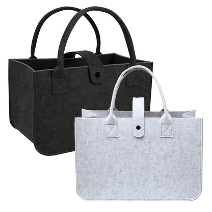 2er-Set Filztaschen Shopper – Robust & Faltbar für Einkauf & Mehr