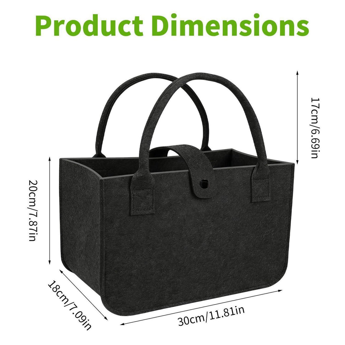 2er-Set Filztaschen Shopper – Robust & Faltbar für Einkauf & Mehr