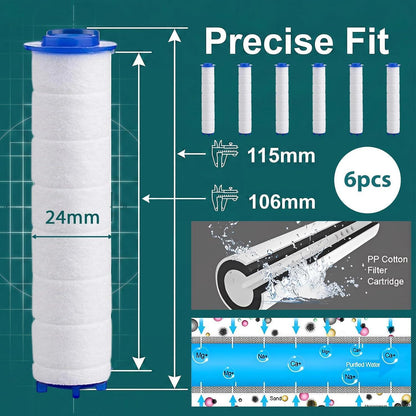 6x Duschkopf Filter | Kalkschutz & Wasserfilter für Dusche