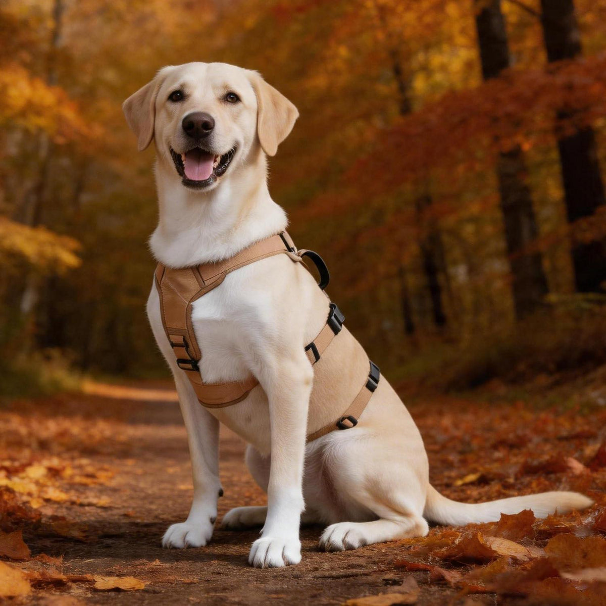 Ausbruchsicheres Hundegeschirr mit Griff – Khaki XL