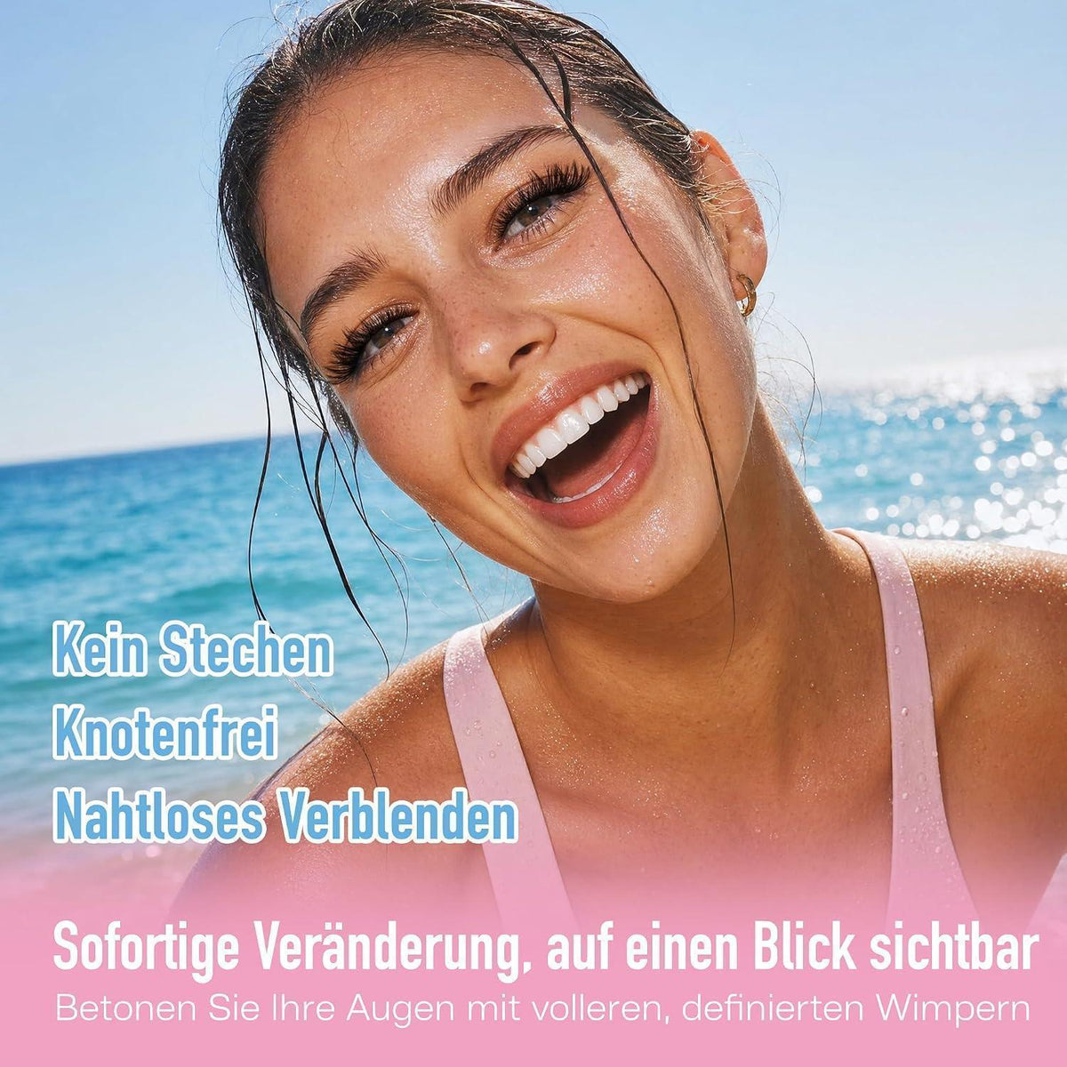 Wimpern Extensions Set 544 Stück – DIY Lashes mit Kleber & Entferner