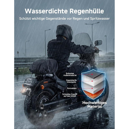 Motorrad Hecktasche 13L Wasserdicht mit Regenhülle
