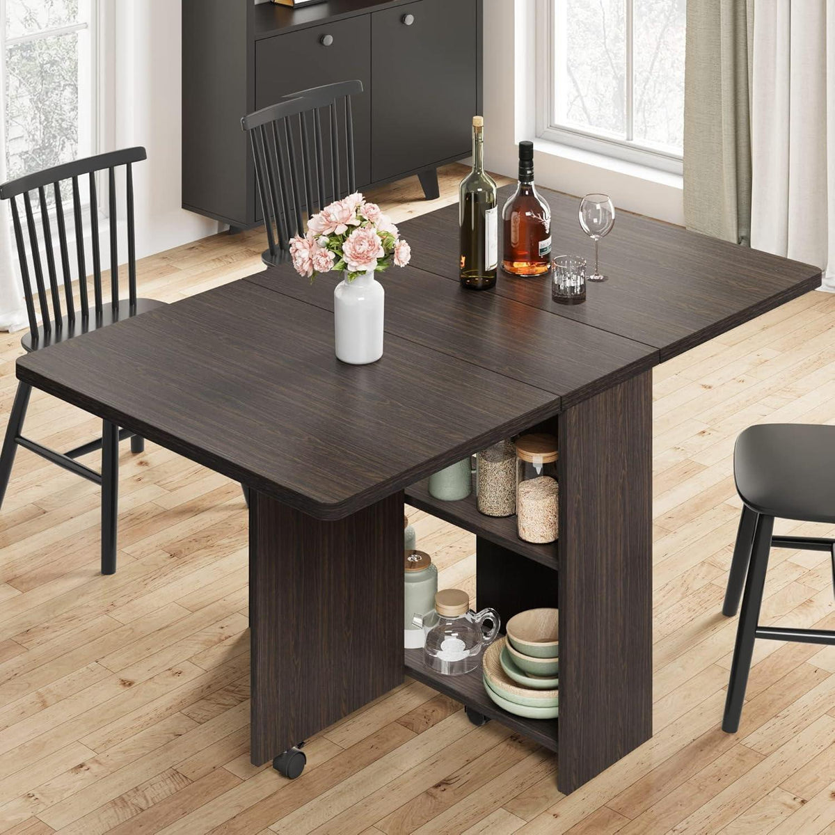 Klappbarer Esstisch mit Drop-Leaf – Platzsparend & Erweiterbar