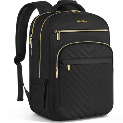Laptop Rucksack 17,3 Zoll – Herren Damen Schulrucksack Schwarz