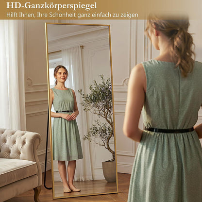 Ganzkörperspiegel Standspiegel 193x86cm, Gold, Modernes Design