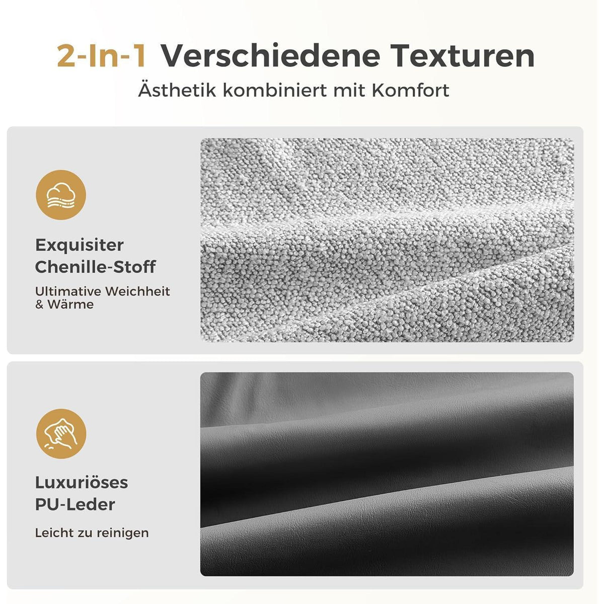 Barhocker mit Lehne & Fußstütze – Grau, Metallgestell