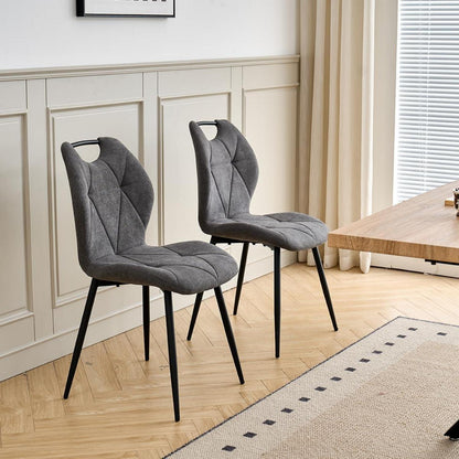 5-teiliges Esszimmer-Set: 140cm Tisch + 4 gepolsterte Stühle