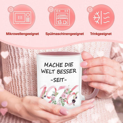 50. Geburtstag Geschenkset für Frauen: Tasse, Socken & Untersetzer 1976