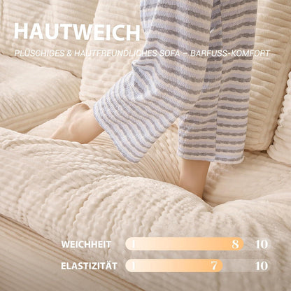3-Sitzer Ecksofa Beige – Modulares Sofa mit Recamiere