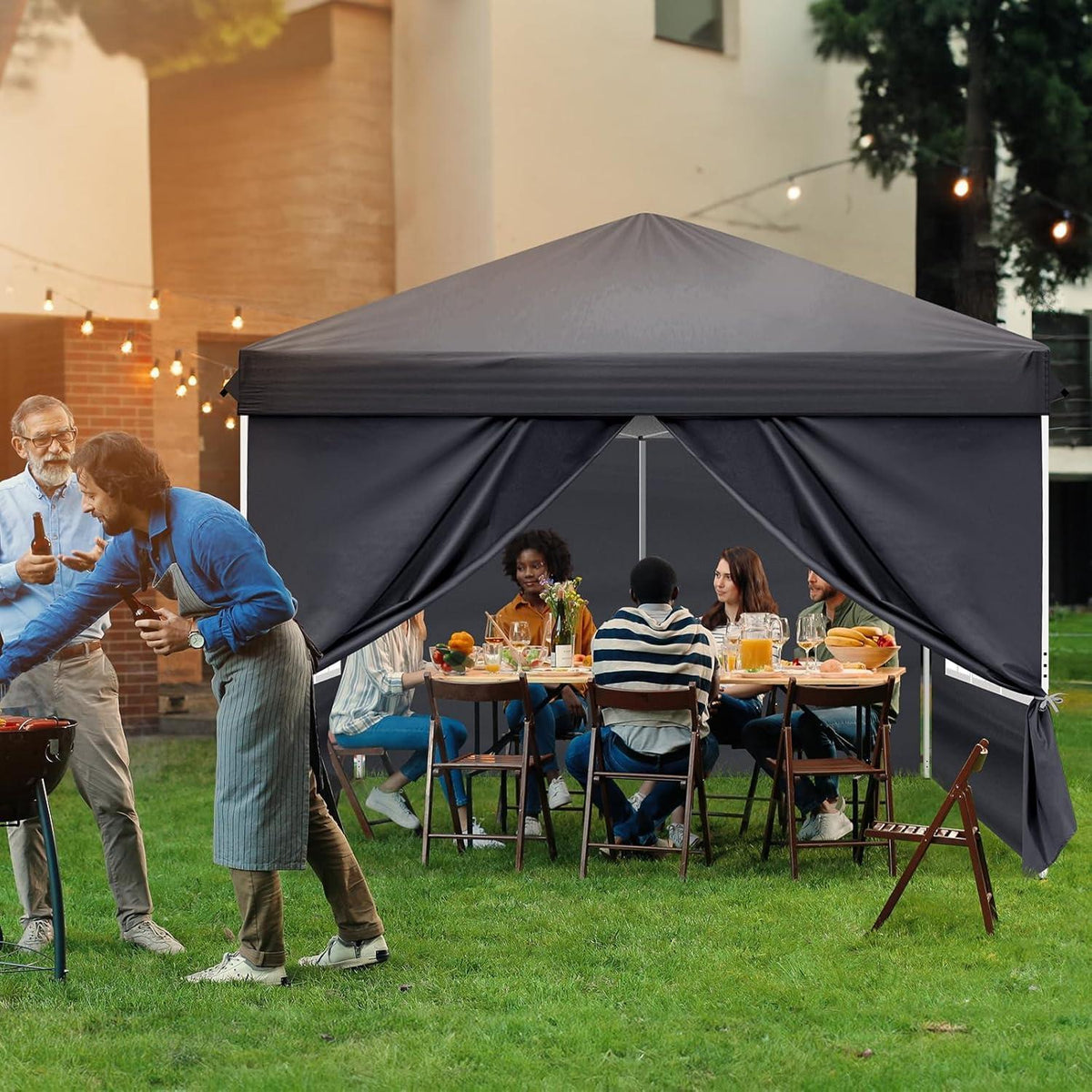 3x3m Faltpavillon mit Seitenteilen – Stabil & Wetterfest