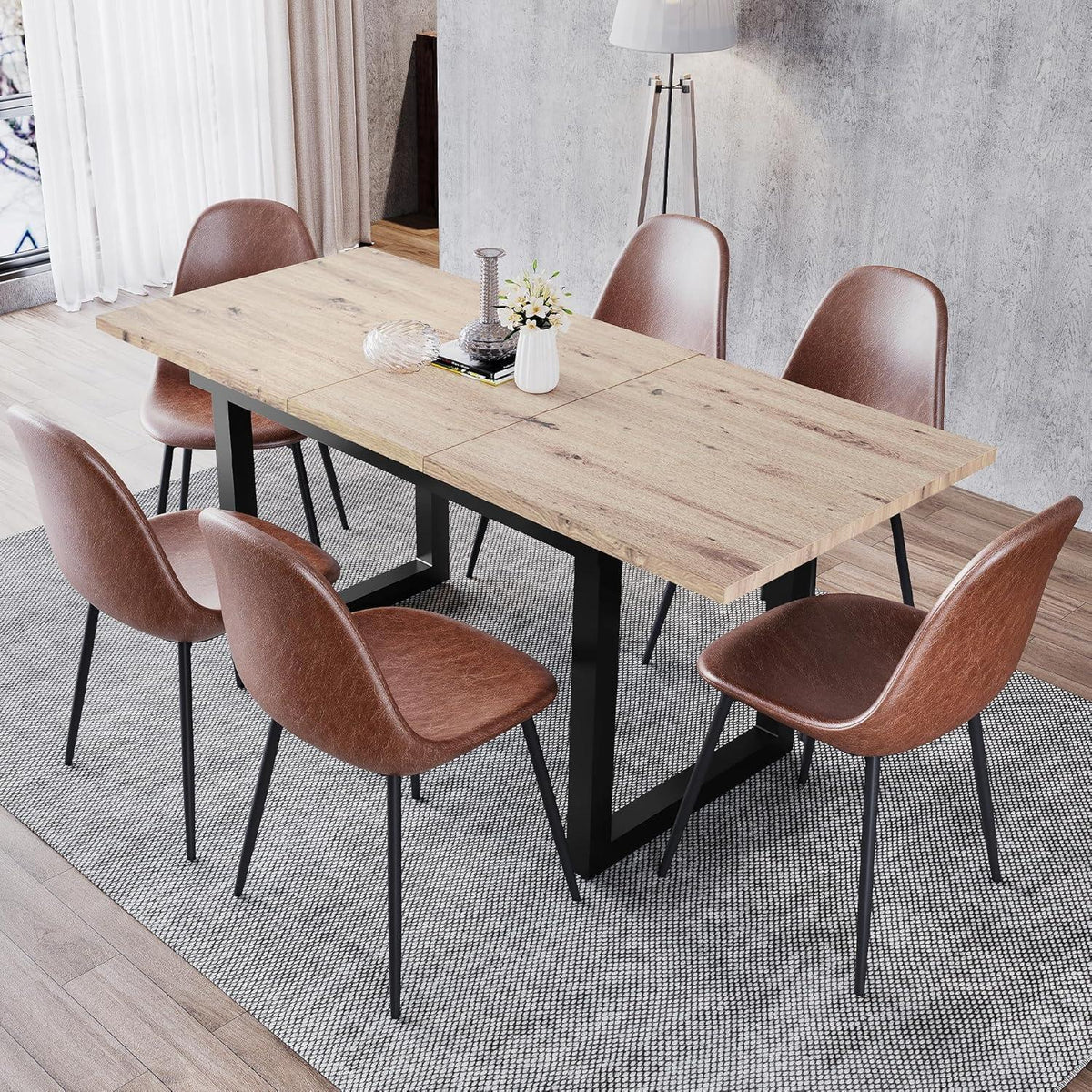 Ausziehbarer Esstisch 140/180cm – Industriestil & Metallrahmen