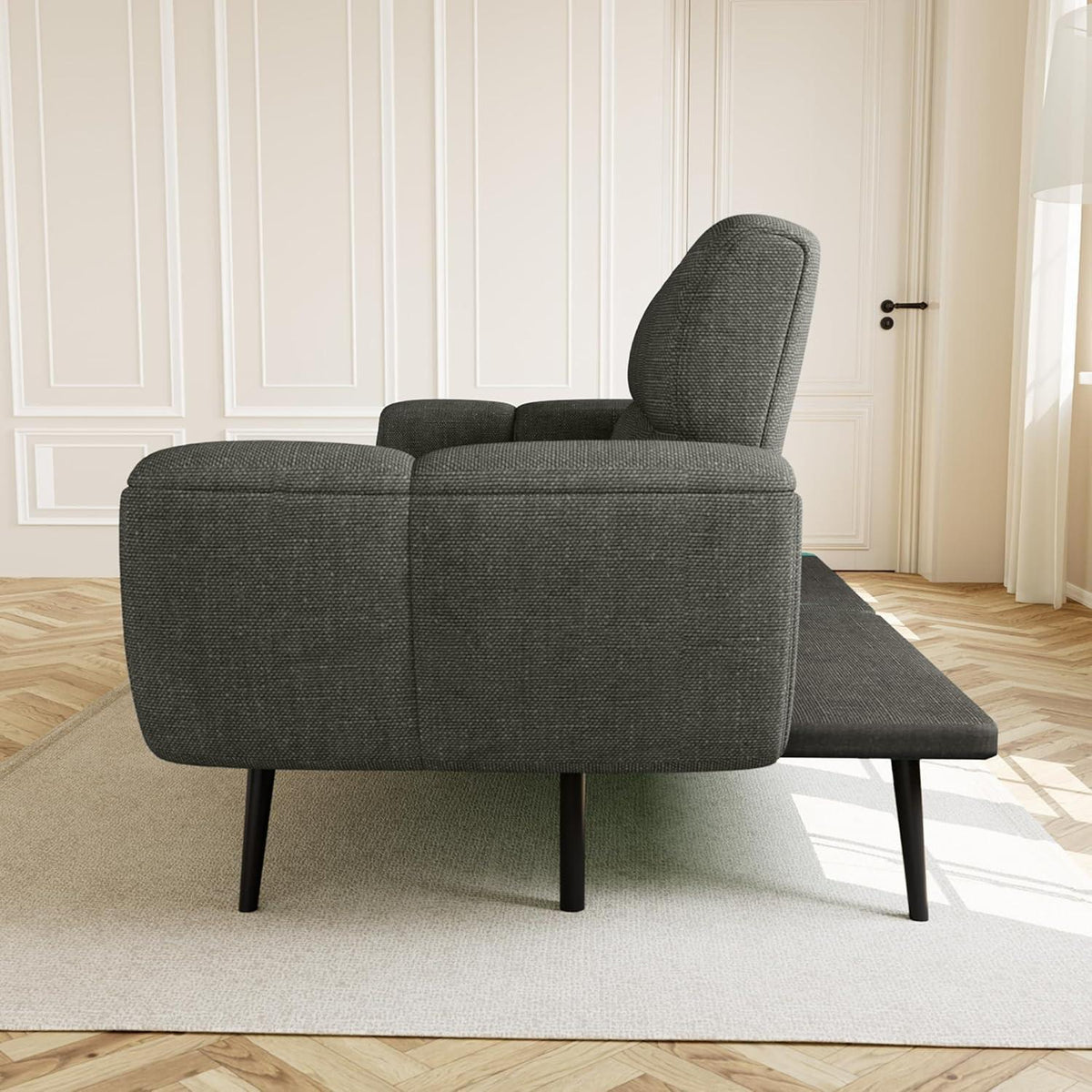 Schlafsofa 3-Sitzer Dunkelgrau – Bequem & Vielseitig