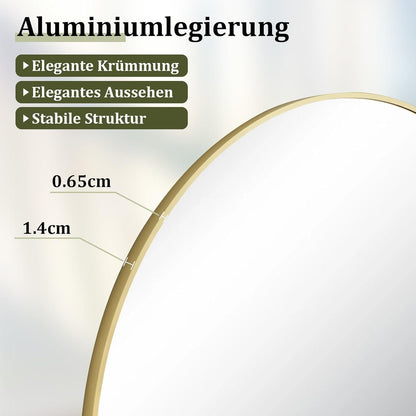 Großer Ganzkörperspiegel 180x67 cm – Stand- & Wandspiegel Gold