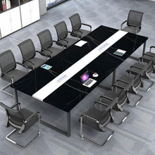 Konferenztisch L1 400x120cm – Modern, Kabeldurchführung & Stabil
