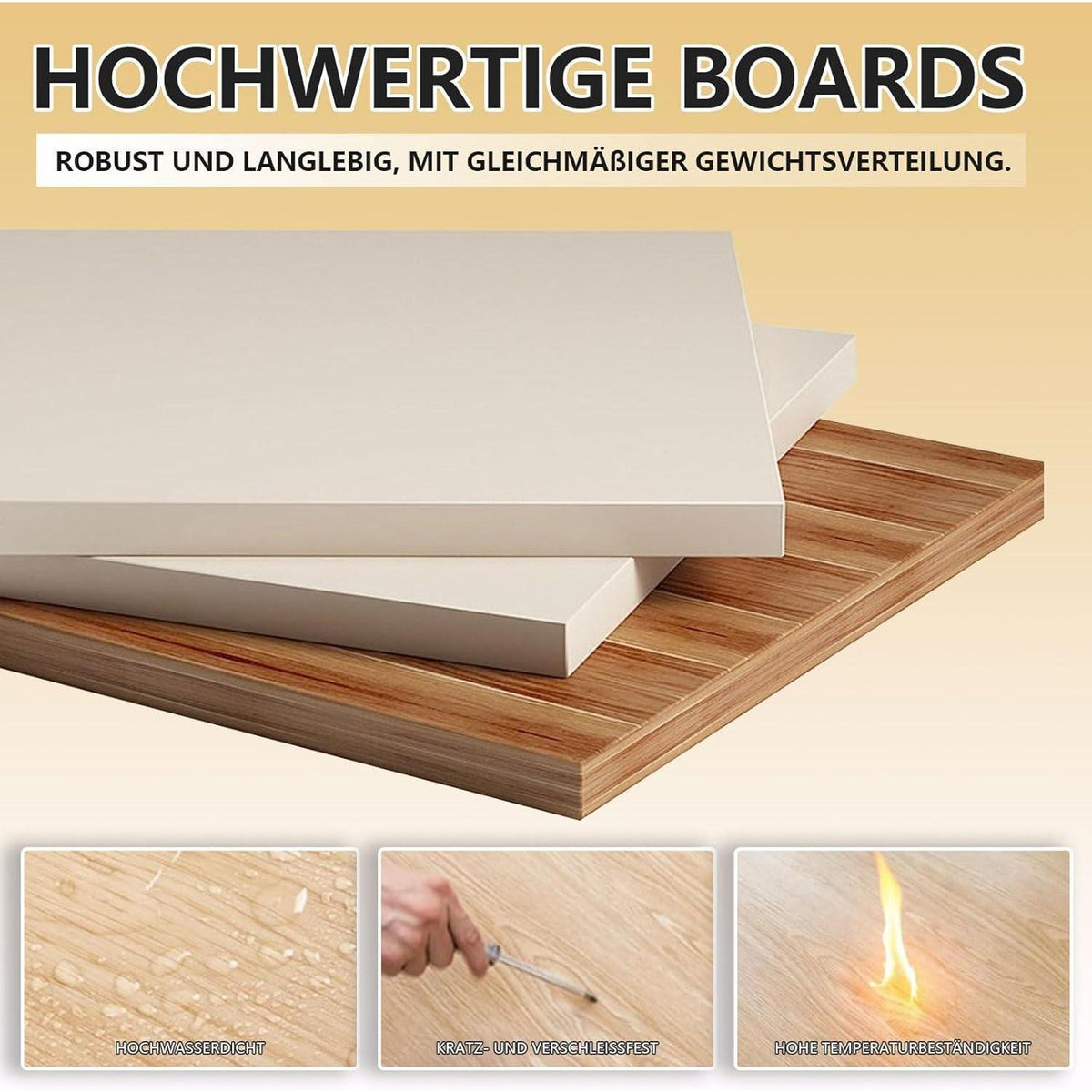 Konferenztisch groß mit Kabeldurchführung – Modernes Büro Meeting Tisch