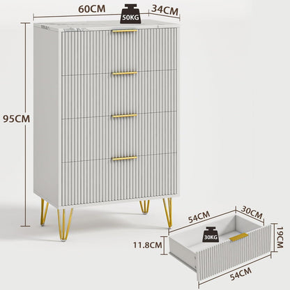 Moderne Kommode mit 4 Schubladen | Schlafzimmer & Wohnzimmer
