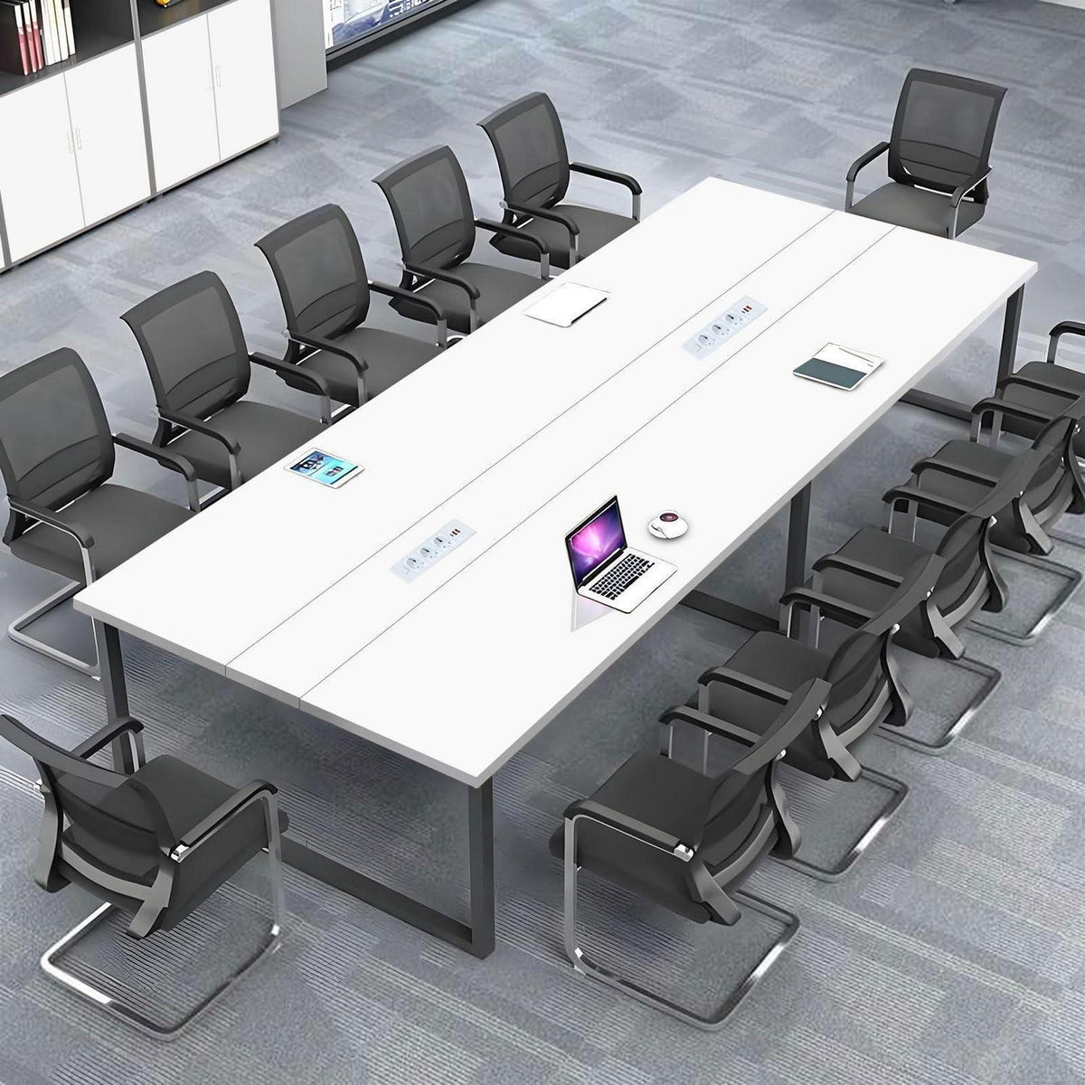 Konferenztisch B1 – Modern, Kabeldurchführung, 320x120x74cm