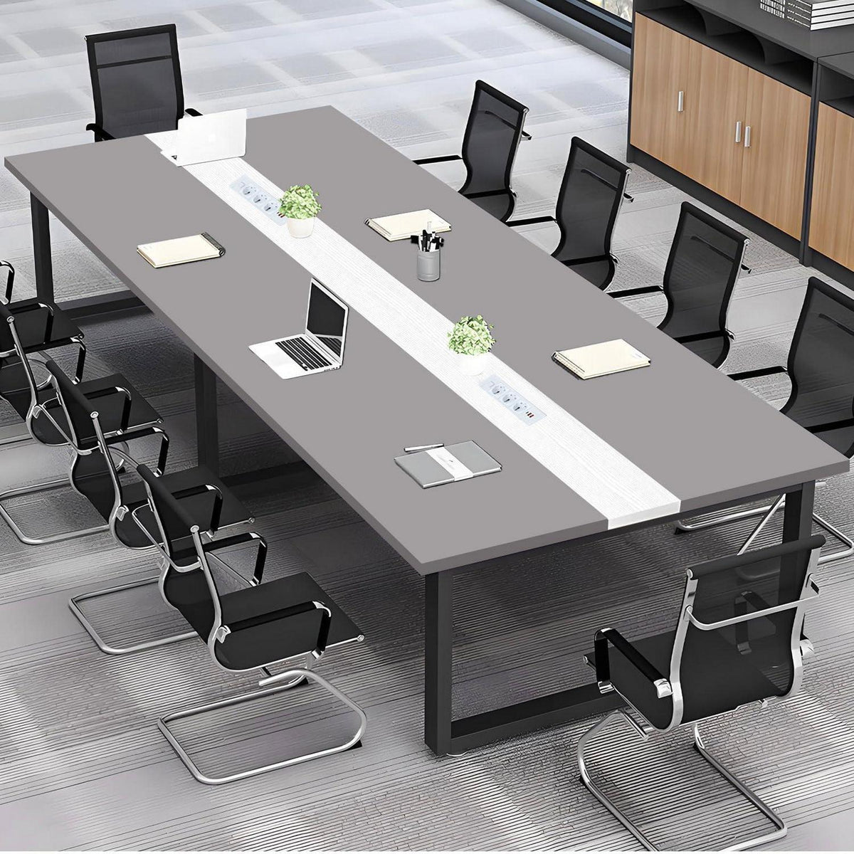 Konferenztisch Modern N 320x120cm mit Kabeldurchführung