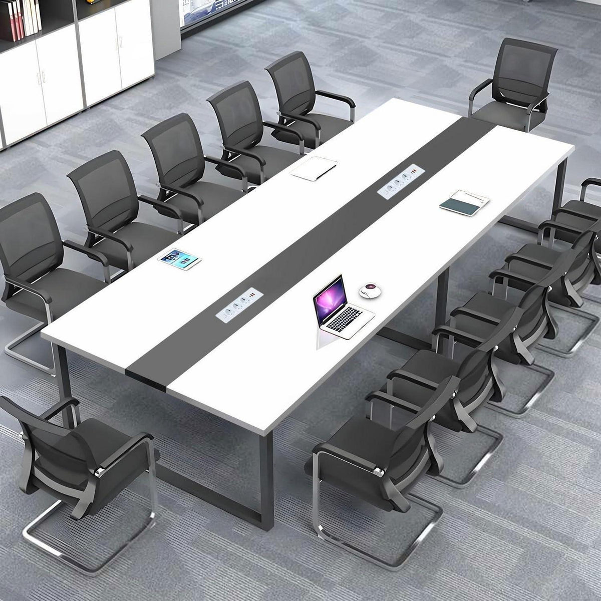Konferenztisch B360 – Modern, Kabelmanagement & Groß für Büro
