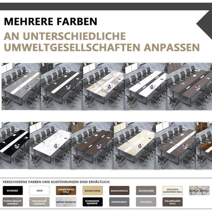 Konferenztisch G1 460x120cm – Modern, Kabelmanagement & Stabil