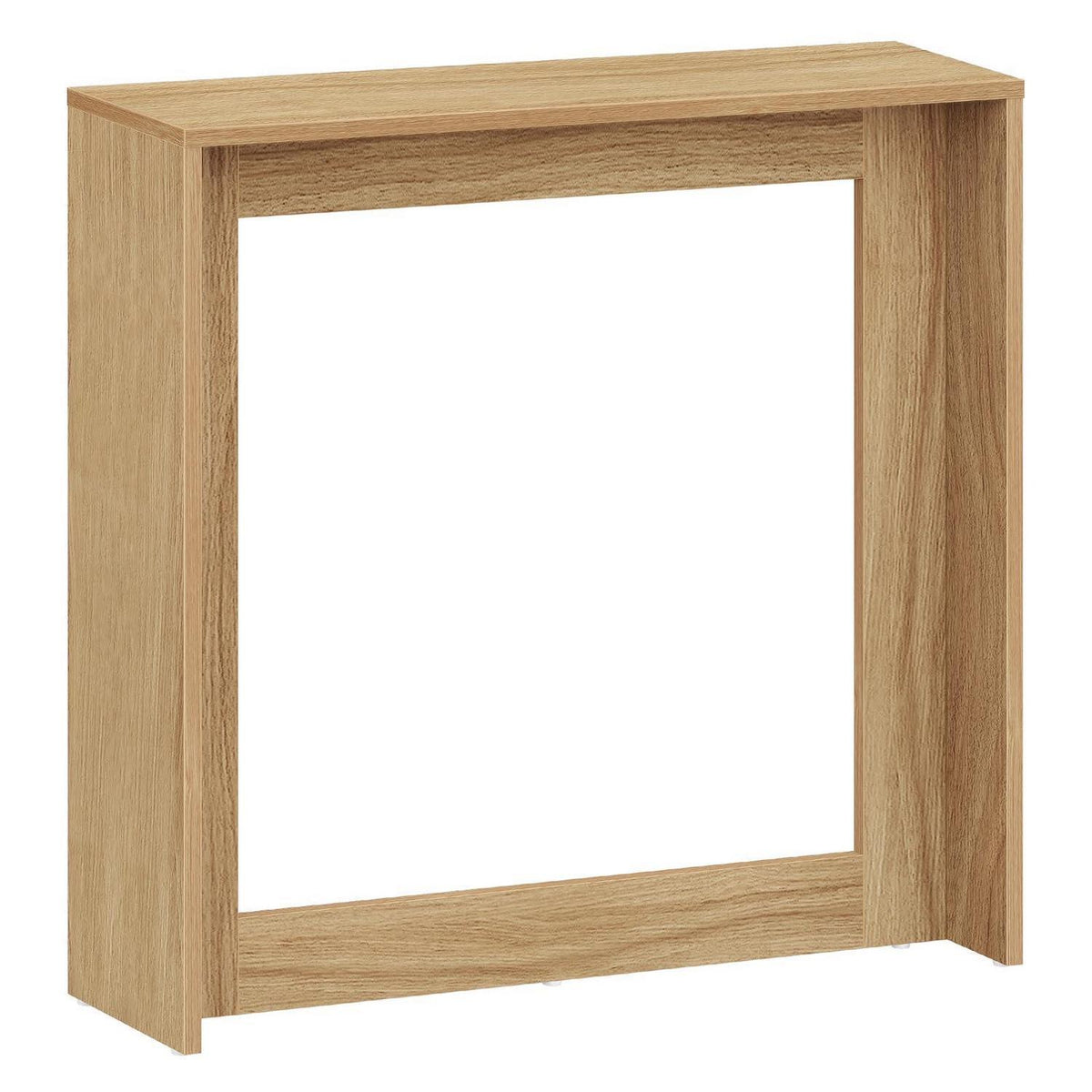 Schmaler Konsolentisch mit Stauraum – Naturfarben, 75x20x75cm