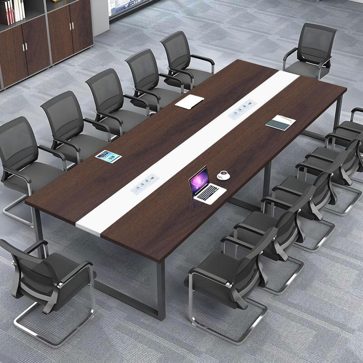 Konferenztisch E200 – Modern, Kabelmanagement, Büro & Meeting