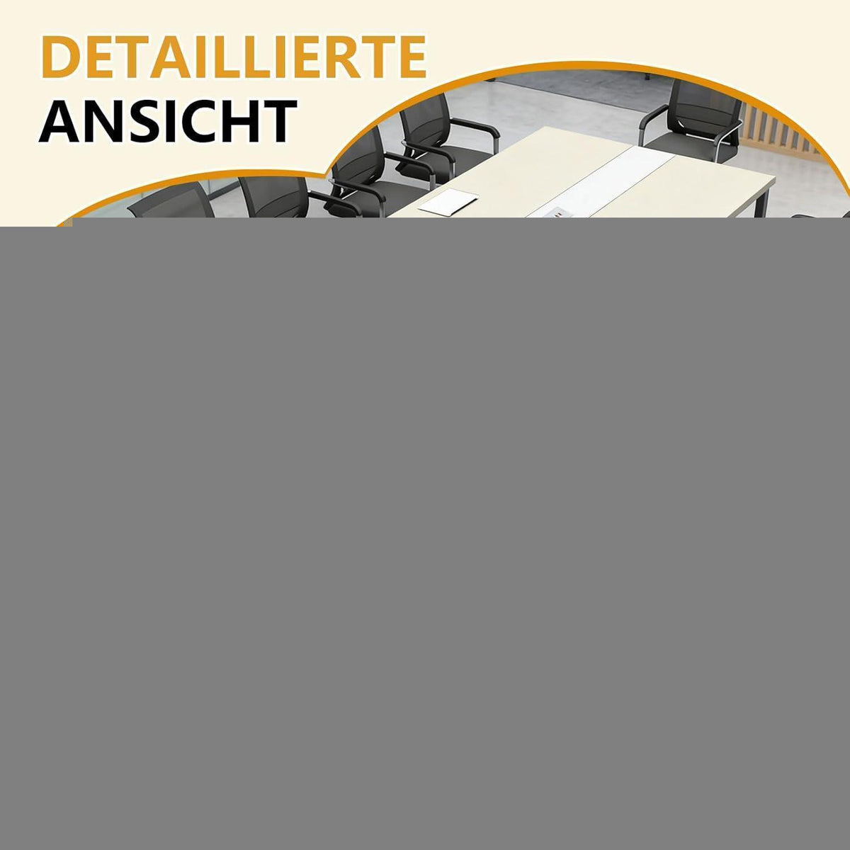Konferenztisch M1 – Großes Besprechungstisch mit Kabelmanagement