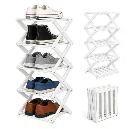 Bambus Schuhregal 5 Ebenen – Platzsparend & Faltbar