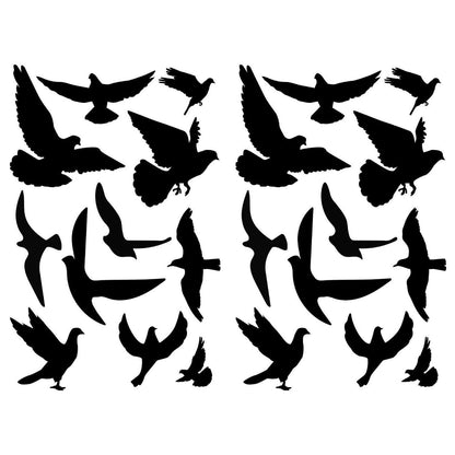 Vogelaufkleber Fenster – 22er Set Vogelschutz & Deko