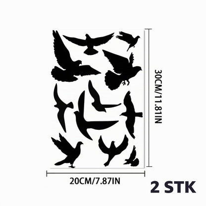 Vogelaufkleber Fenster – 22er Set Vogelschutz & Deko