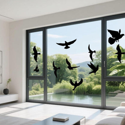 Vogelaufkleber Fenster – 22er Set Vogelschutz & Deko