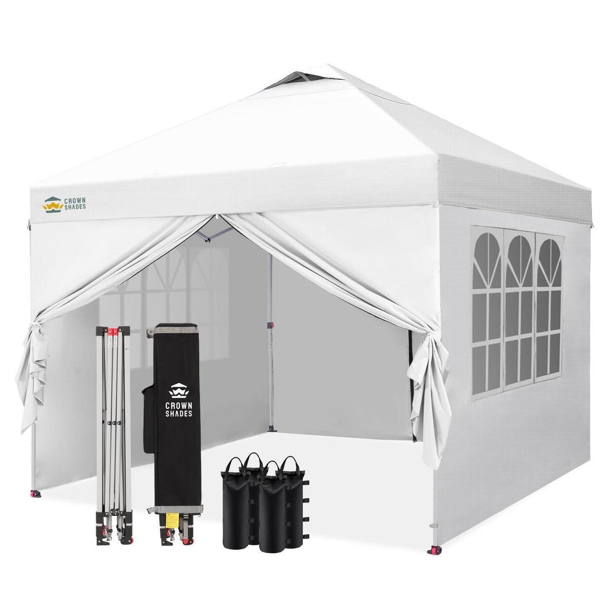 3x3m Pop-Up Pavillon wasserdicht mit Seitenwänden & UV-Schutz