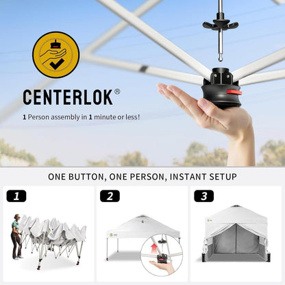 3x3m Pop-Up Pavillon wasserdicht mit Seitenwänden & UV-Schutz