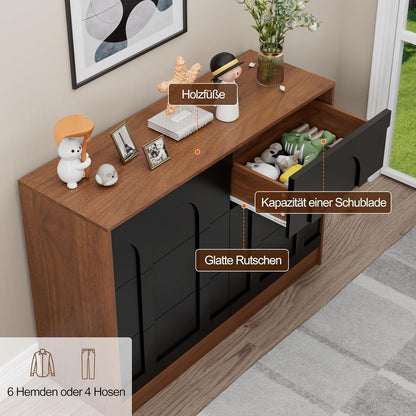 Moderne Kommode mit 6 Schubladen – 100x34x72 cm