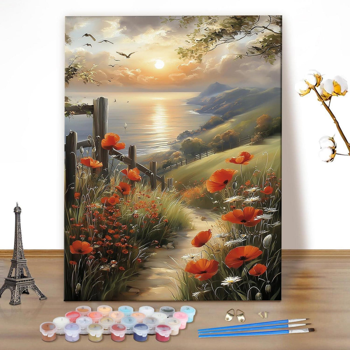 Malen nach Zahlen Küstenlandschaft – DIY Set für Erwachsene