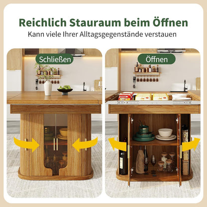 Ausziehbarer Esstisch Walnut – 118-158 cm, Platz für 6 Personen