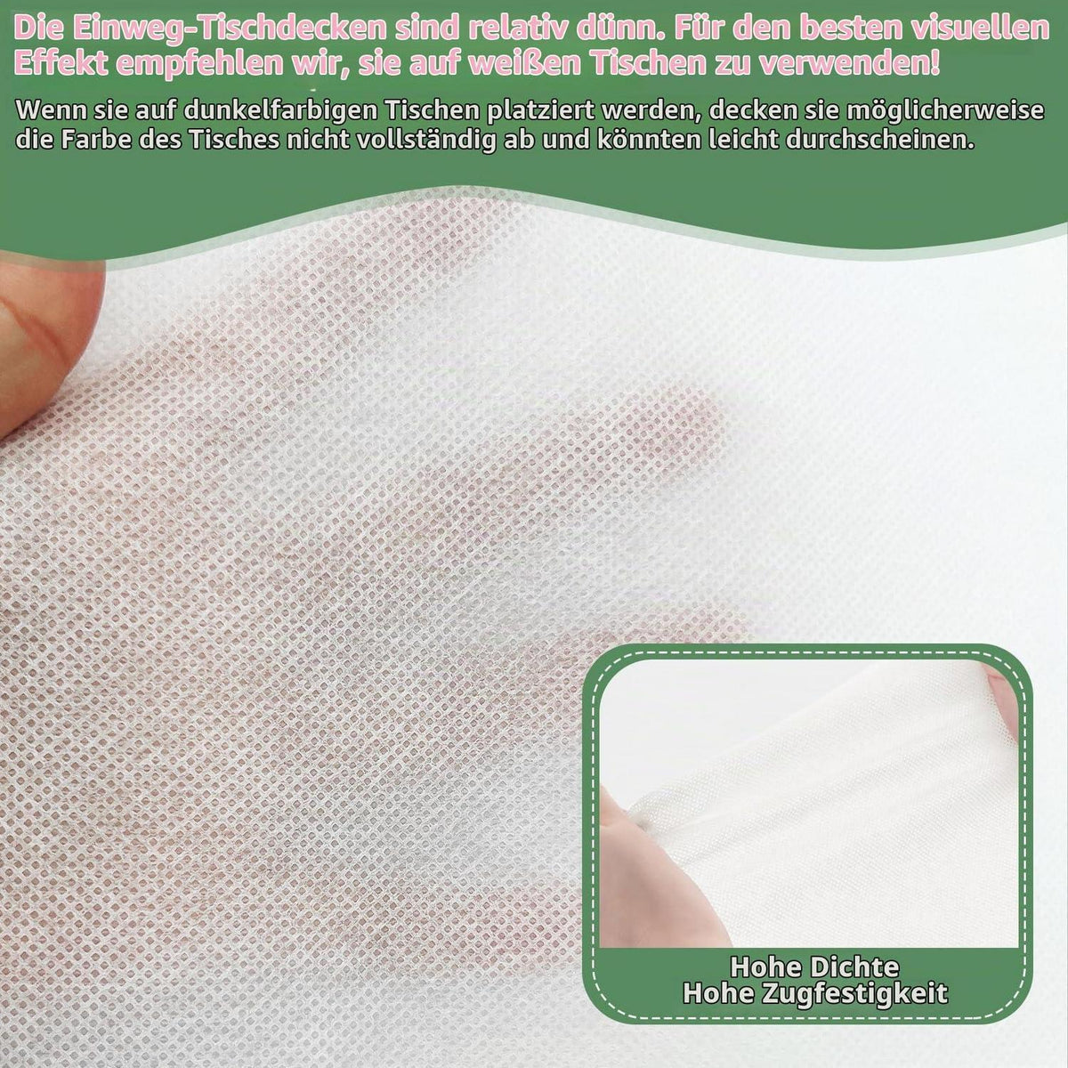 Tischdeckenrolle Weiß 1,20m x 20m Einweg Vlies | Party & Deko