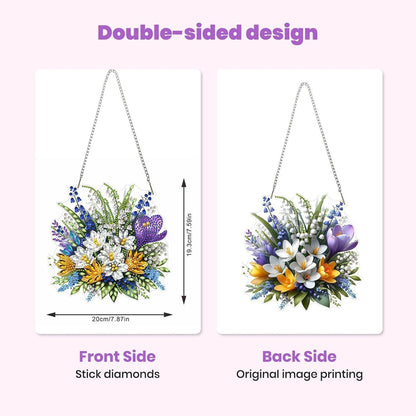 Diamantmalerei Krokus Blumenstrauß – DIY Fensterbild & Wanddeko